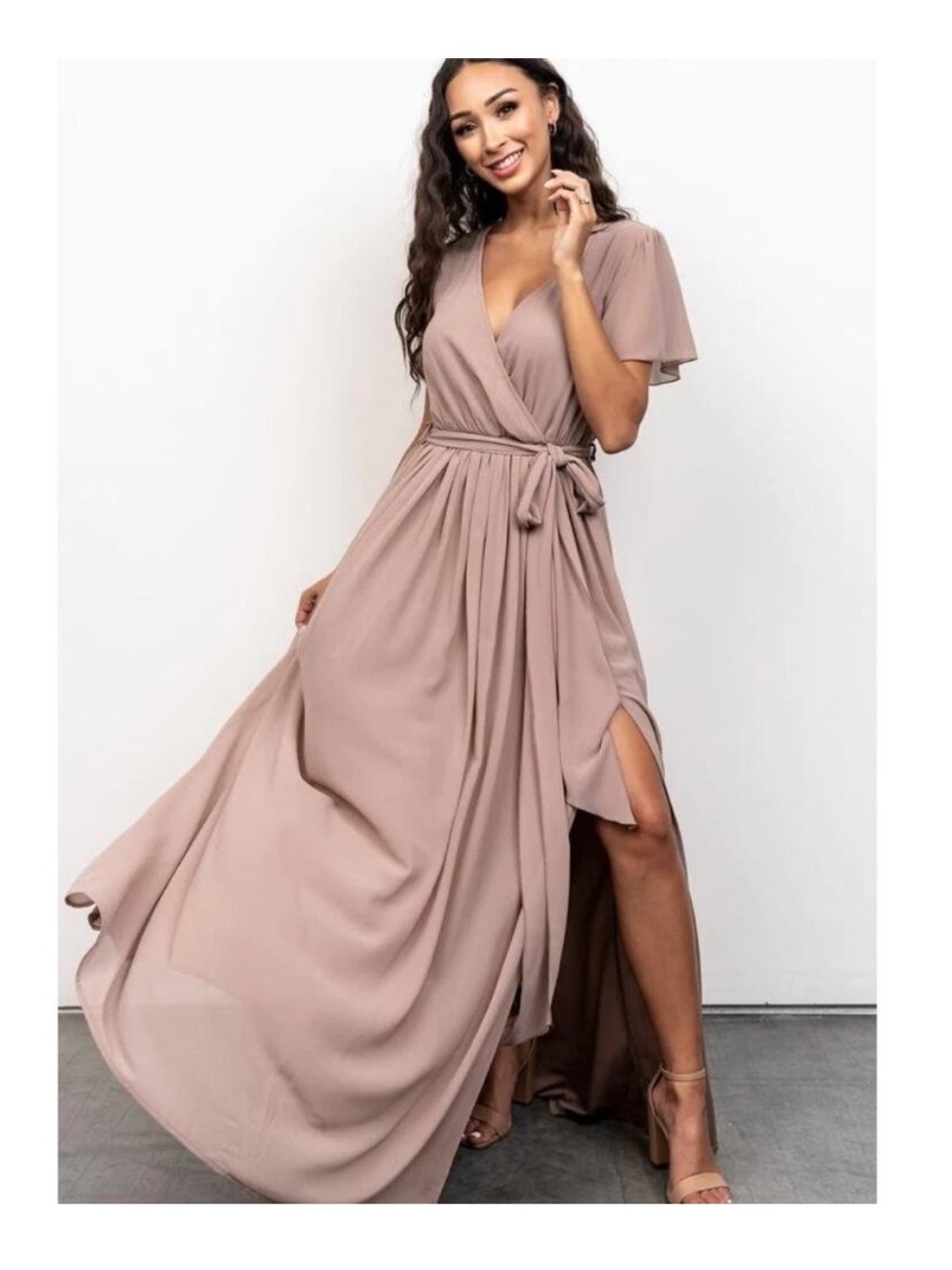NWT Baltic Born Kristina Maxi Dress in Taupe